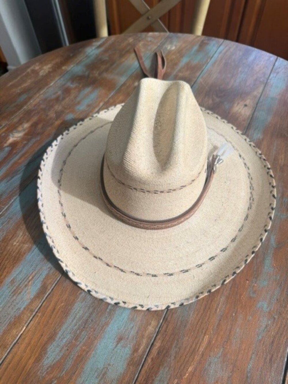 Vtg Rockmount Ranch Wear Palm Leaf Cowboy Hat 6 7/8